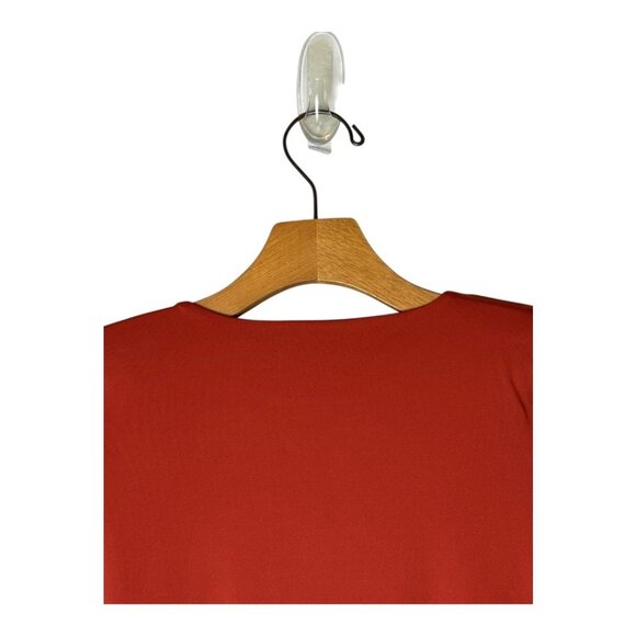 Babaton Bodysuit Women Medium Orange Red Long Sleeve Original Contour Crew - Picture 4 of 8